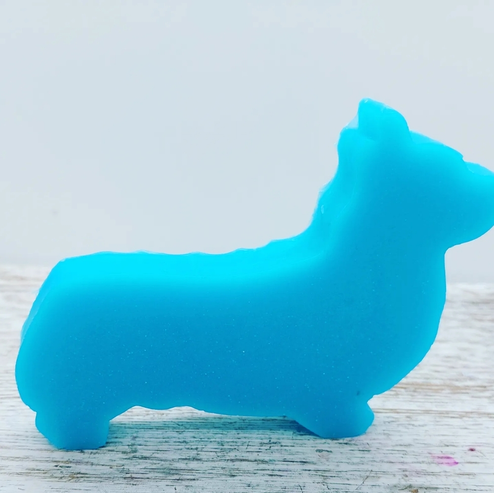 2 Corgi Shaped Soap Handcrafted Glycerin Soap Many Fragrances 4 oz bars - Picture 3 of 12